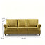 3 Seater Sofa With Nailhead Trim And Turned Legs For Living Room