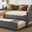 Upholstered Daybed With Light And Trundle