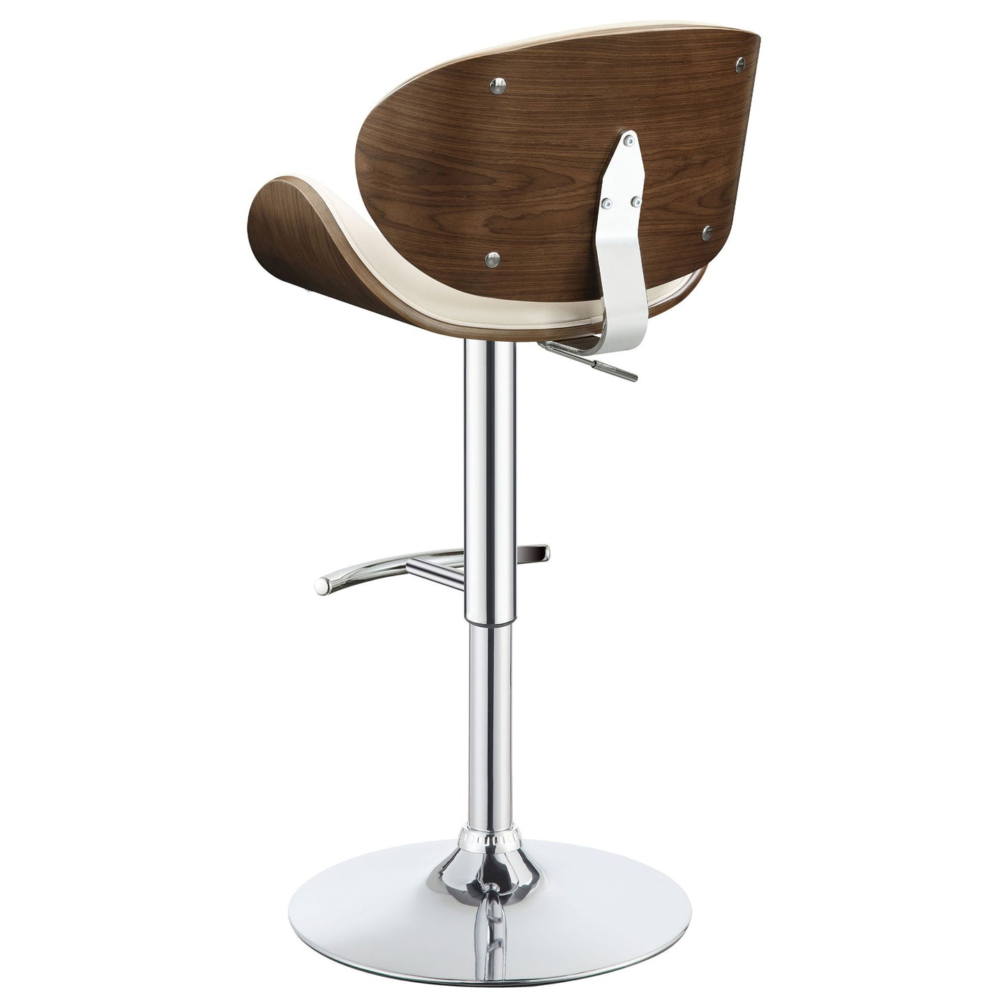 Adjustable Bar Stool With Upholstery - Ivory