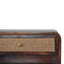 Wall Mounted Open Woven Bedside Table - Chestnut