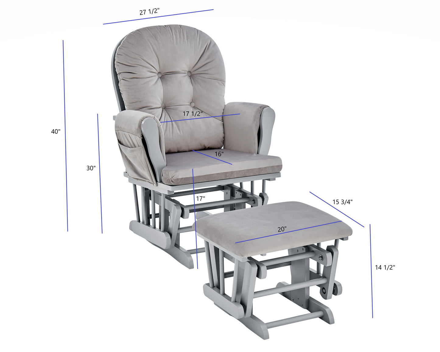 Mason - Glider And Ottoman