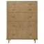 Stevie - Rectangular 5 Drawer Chest - Sand