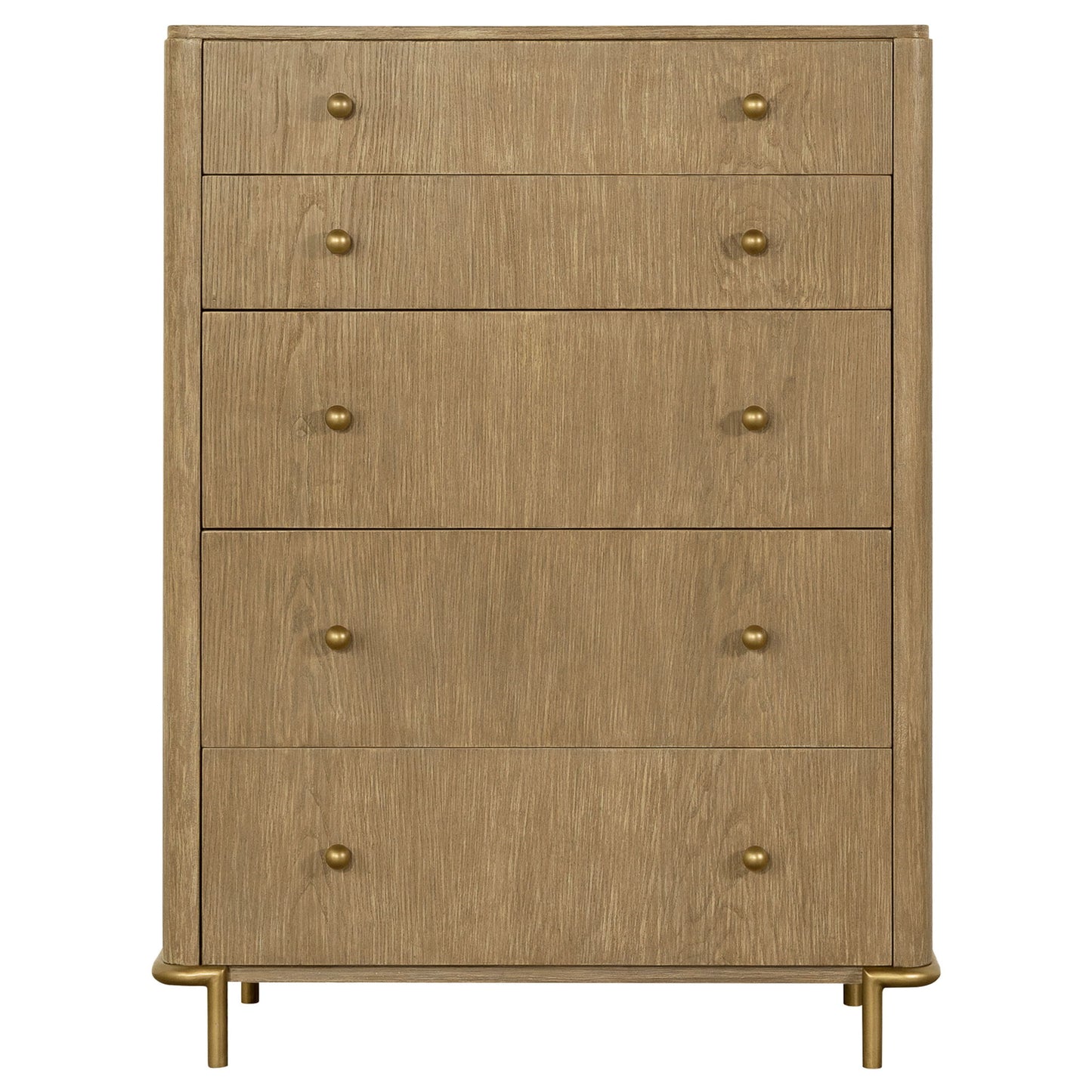 Stevie - Rectangular 5 Drawer Chest - Sand