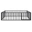 Metal Floor Bed Frame With Fence And Door
