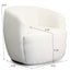 Mina - Swivel Chair - White