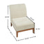 Upholstered Accent Chair - Beige / Walnut