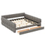 Upholstered Platform Bed With USB Charging And 2 Storage Drawers