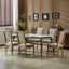 French Country Style Dining Chair With Upholstered Seating And Fluted Legs