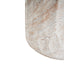 Outdoor / Indoor Lightweight Concrete Side Table, Cylinder Travertine Finish Accent Table - Beige