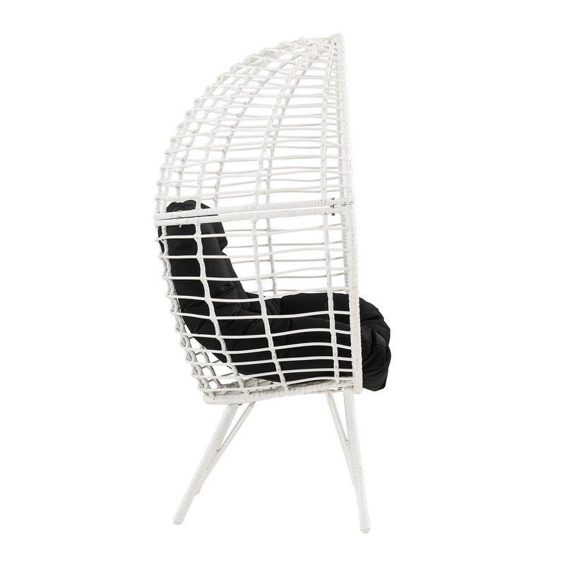 Galzed - Tumbona para patio - Negro / Blanco