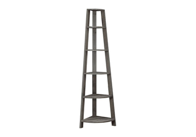 Bookshelf, Bookcase, Etagere, Corner, 5 Tier, For Office, Contemporary & Modern - Taupe