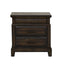 2 Drawer Nightstand Elegant Design - Mahogany