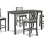 Amy - 60" Counter Table & Chairs With Storage