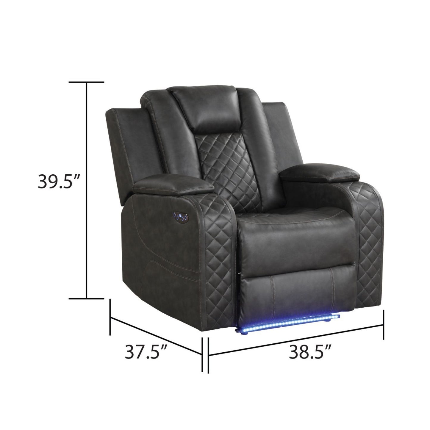 Benz - LED & Power Recliner Chair With Adjustable Headrest