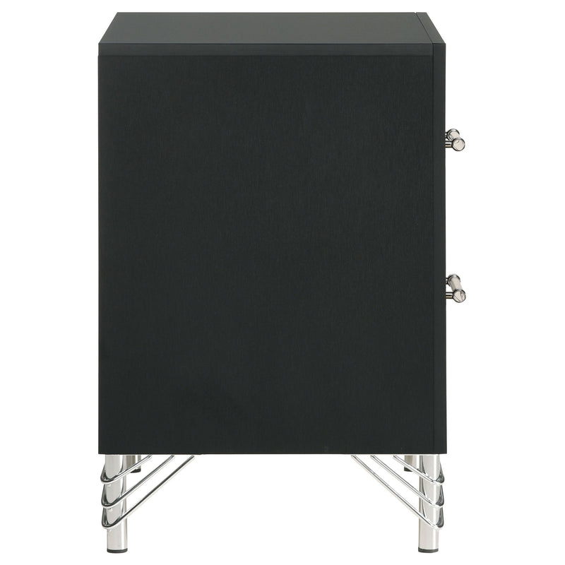 Malcolm - 2 Drawer Nightstand - Black