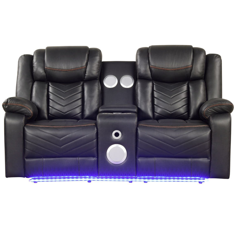 Challenger - LED Power Recliner Loveseat