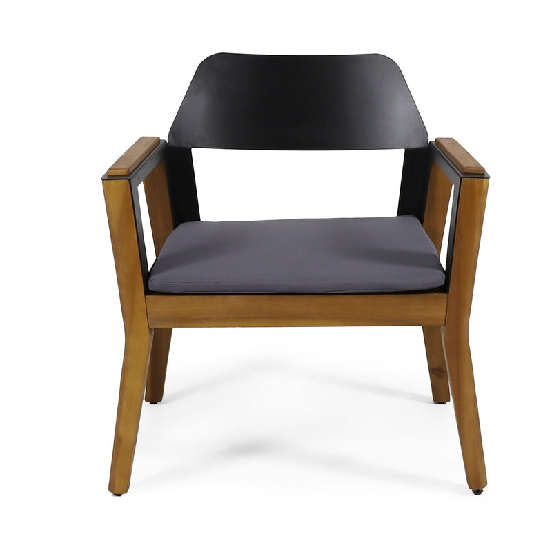 Soho - Transitional Style Outdoor Club Chair (Set of 2) With Cushions - Teak