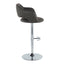 Margarite - Contemporary Ajustable Barstool With Swivel With Rounded T Footrest (Set of 2)