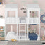 Bunk Bed With Roof, Window, Guardrail, Ladder