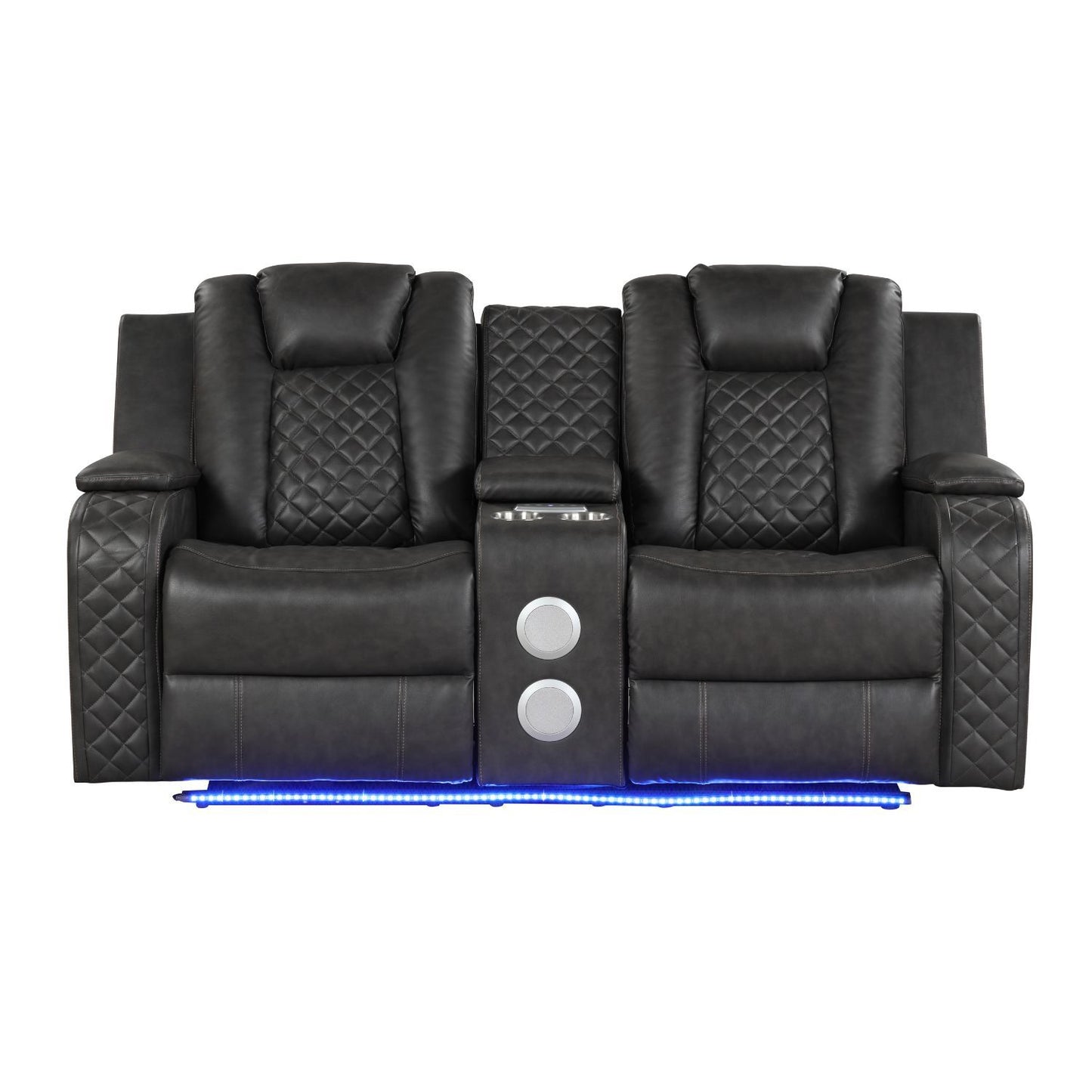 Benz - Power Reclining Loveseat & LED Lighting And Built In USB
