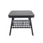 4 Piece Outdoor Patio Furniture Set, Metal Chairs With Woven Rope U Shaped Backrest