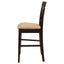 Upholstered Counter Height Stools (Set of 2) - Brown / Beige