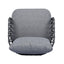 4 Piece Outdoor Patio Furniture Set, Metal Chairs With Woven Rope U Shaped Backrest