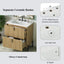 Fluted Bathroom Vanity With Ceramic Sink, Freestanding Design