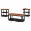 Decker - 3 Piece Occasional Set (1 Coffee & 2 End Tables) - Brown / Black