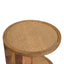 Close Knit Corner End Table - Oak