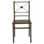 5 Piece Rectangle Dining Set With Tubing Base