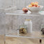 Elegant Acrylic Bar Cart With Tempered Glass Shelves And Rattan Metal Frame - Clear