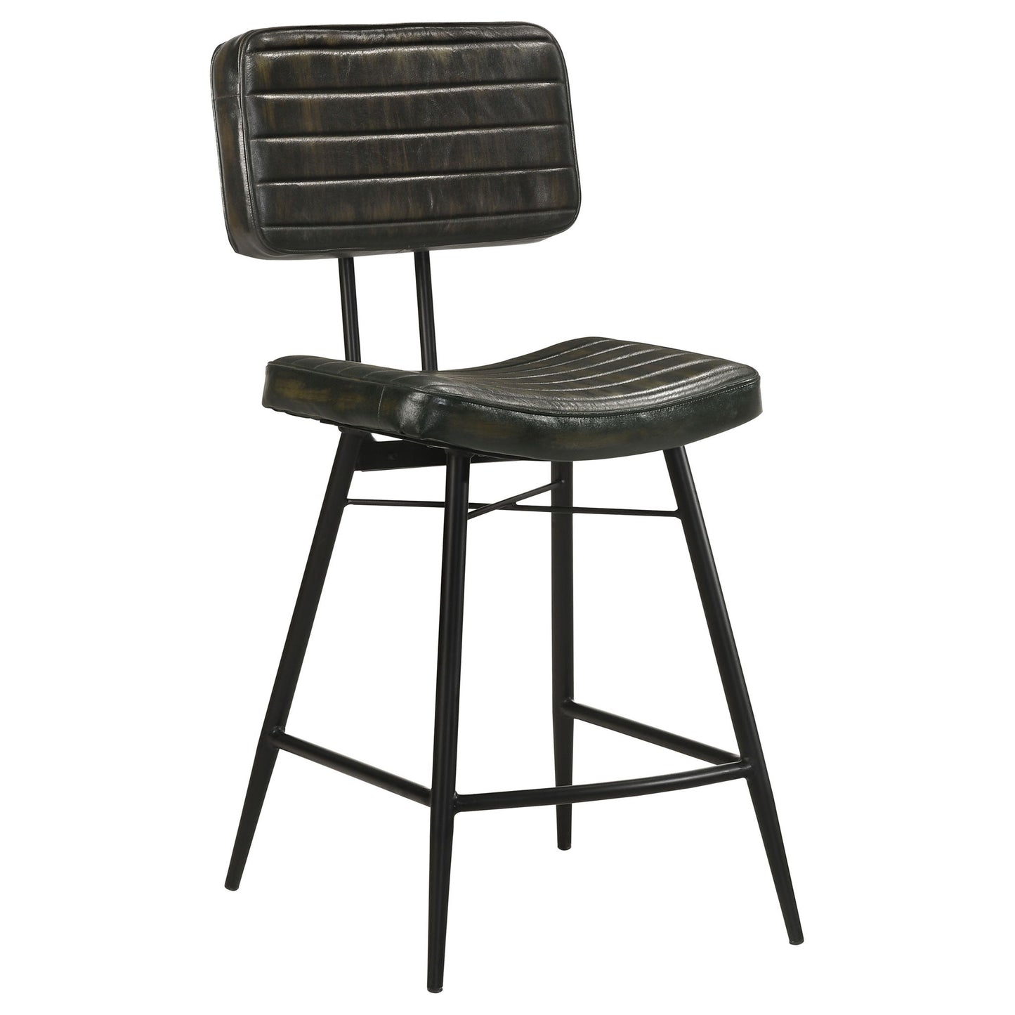 Senko - 5 Piece Counter Dining Set With Upholstered Chairs - Antique Espresso