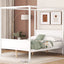 Canopy Platform Bed With Headboard And Footboard, Slat Support Leg