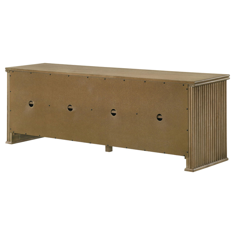 Dreydon - 4 Door TV Stand With Adjustable Shelves And Cable Management - Light Brown