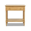 Easton - Modern Farmhouse Turned 1 Drawer Storage Side Table With Shelf - Natural Brown