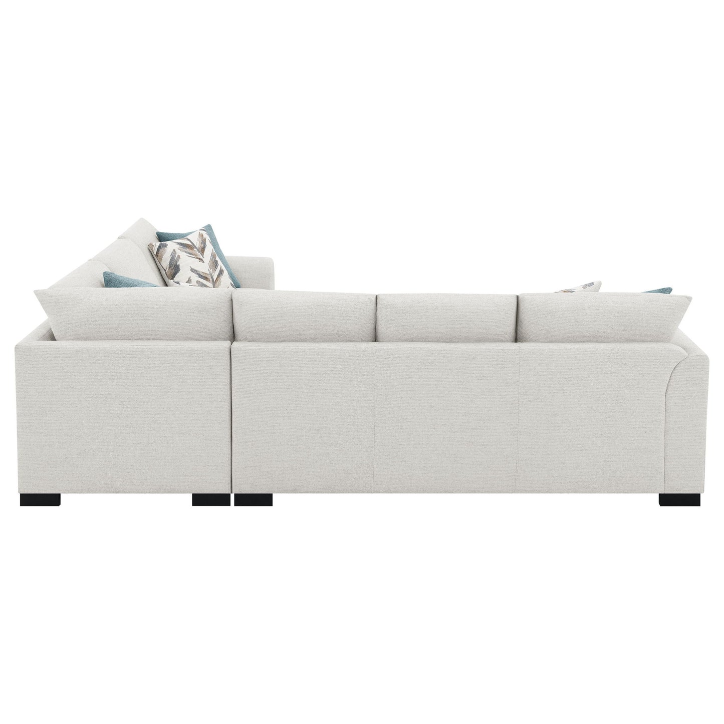 Radison - Upholstered Sectional Sofa With Hidden Sleeper - Greige