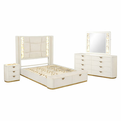 La Pierre - Bedroom Set With Upholstered LED Bed