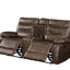 Aashi - Leather Gel Match 3 Piece Recliner Living Room Set - Brown