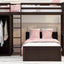 Loft Bed With A Stand Alone Bed, Shelves, Desk, And Wardrobe