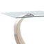 Terrell - Satin Rectangular Glass Top End Table - Silver