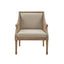 Transitional Cane Accent Armchair And Back Cushion - Natural