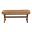 Bench With Water Hyacinth Seat - Brown