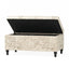 Parisian Upholstered Fabric Storage Ottoman - Beige / Reclaimed Natural
