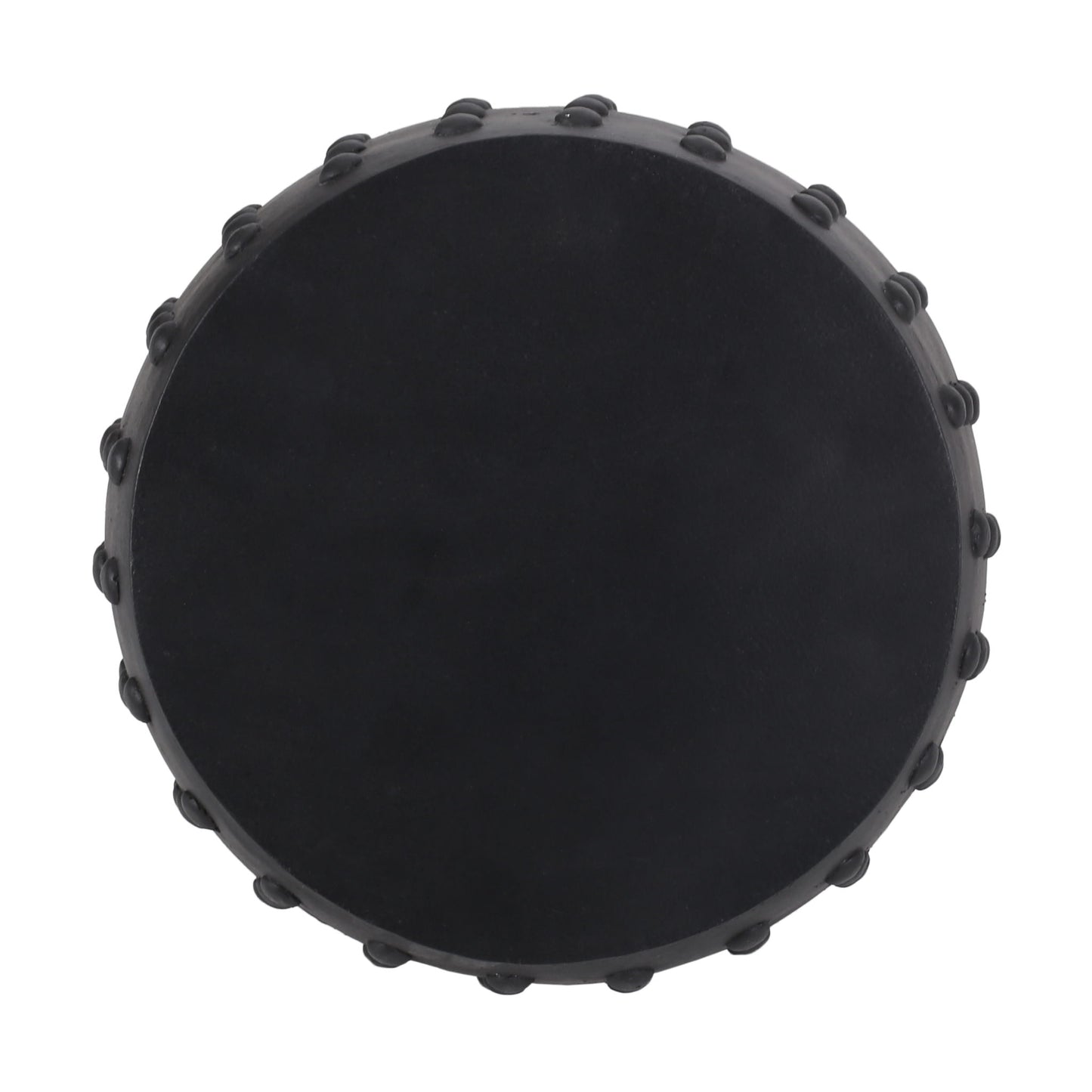 Outdoor End Table With Outstanding Studded Design - Matte Black