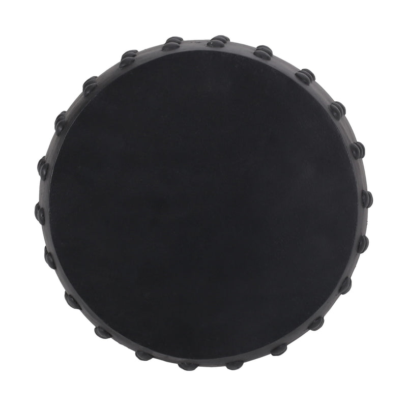 Outdoor End Table With Outstanding Studded Design - Matte Black
