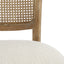Classic Retro Dining Chair (Set of 2) With Rattan Backrest - Dark Brown / Beige