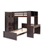Loft Bed With A Stand Alone Bed, Shelves, Desk, And Wardrobe