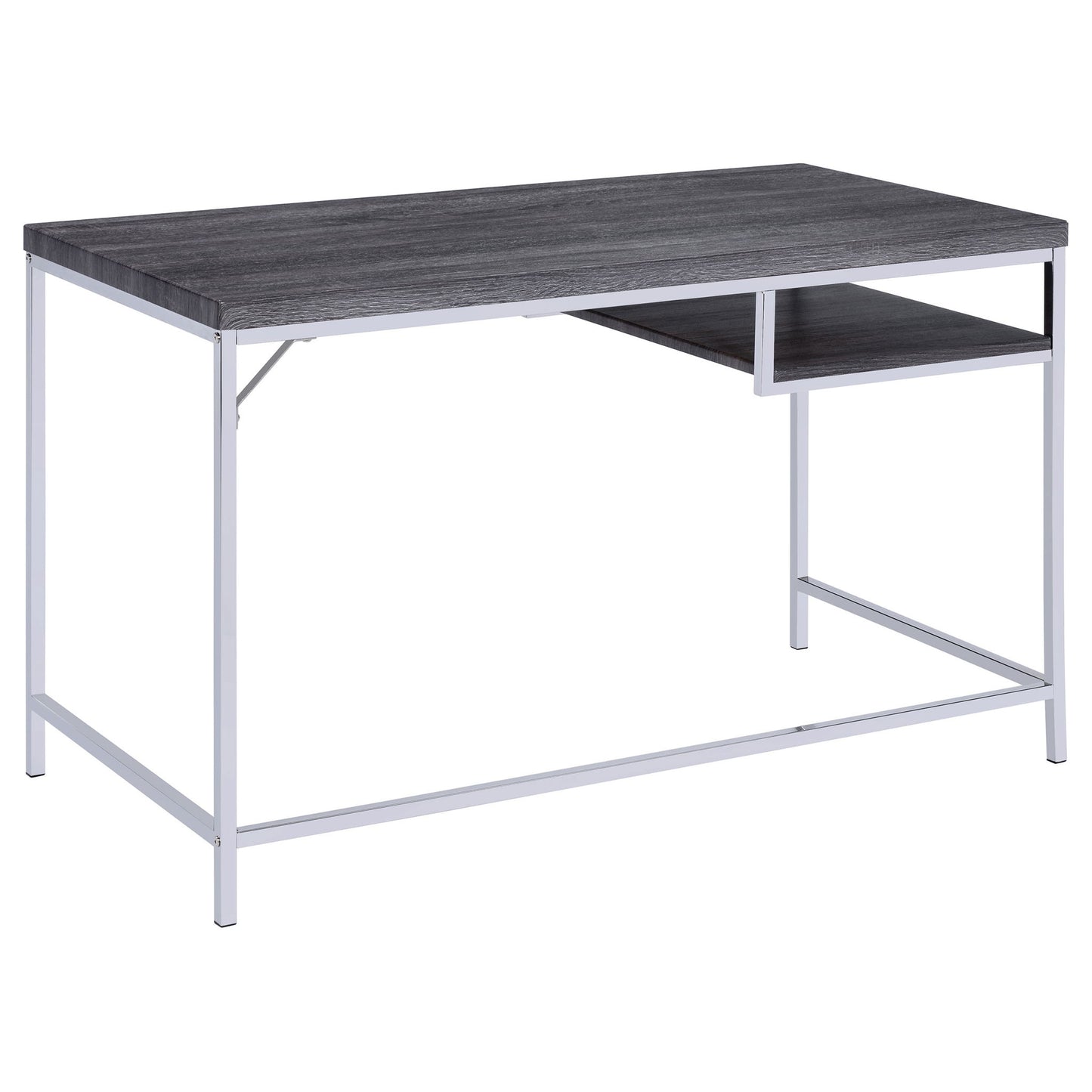 Rectangular Writing Desk, Compact Size For Home Office - Gray