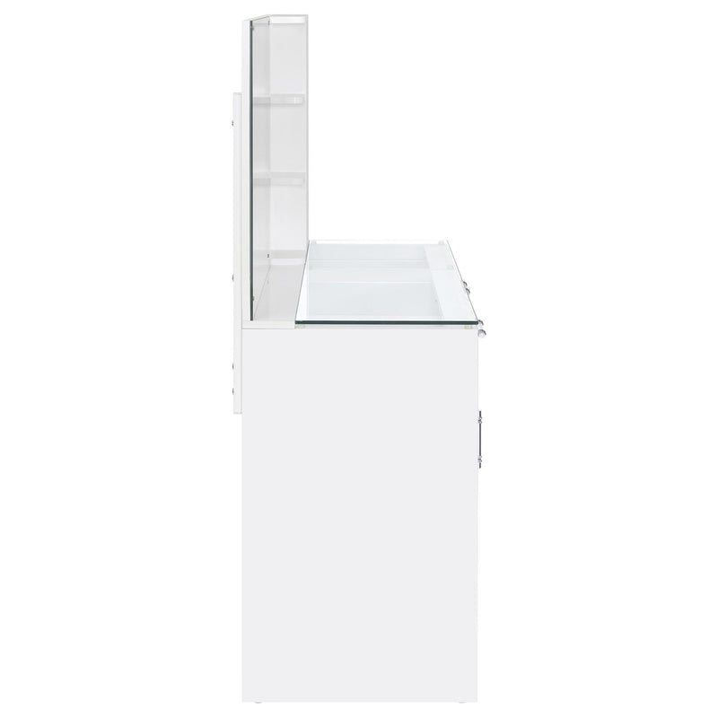 Kerr - 2 Drawer Makeup Vanity Table With Mirror And Stool